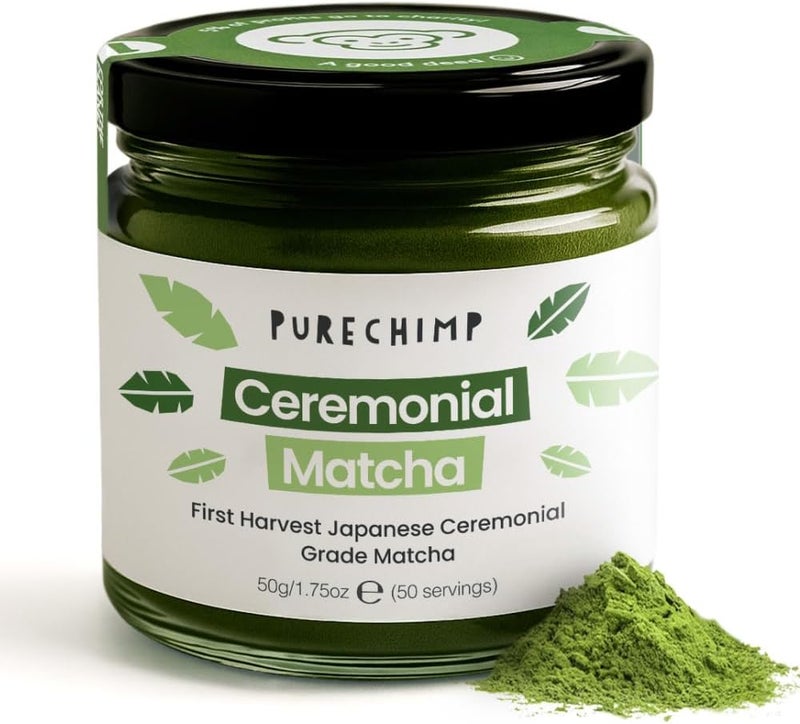 PureChimp مسحوق الشاي الأخضر ماتشا الاحتفالي من بيور تشيمب - Image 1